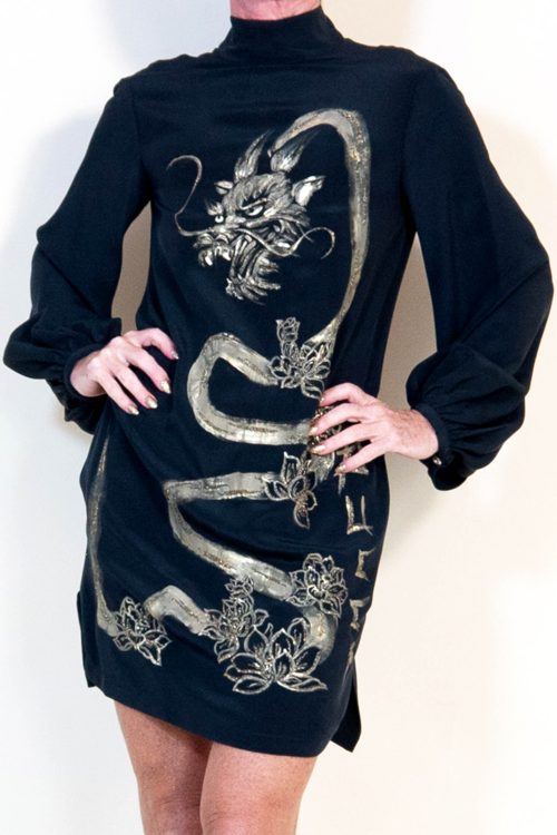 Emilio Puci Black Gold Dragon Dress