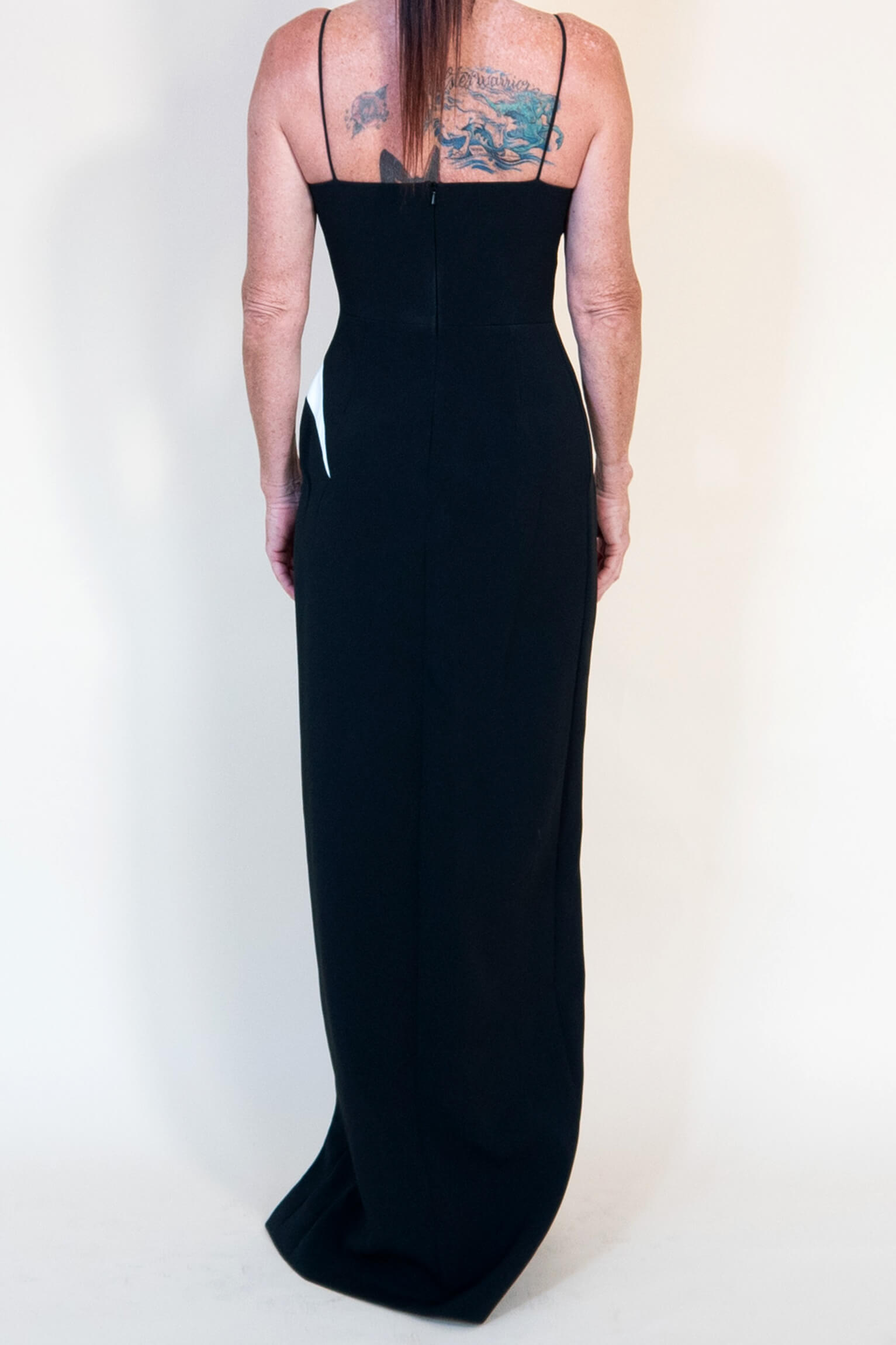 Long David Koma Front Mesh Oscar Dress