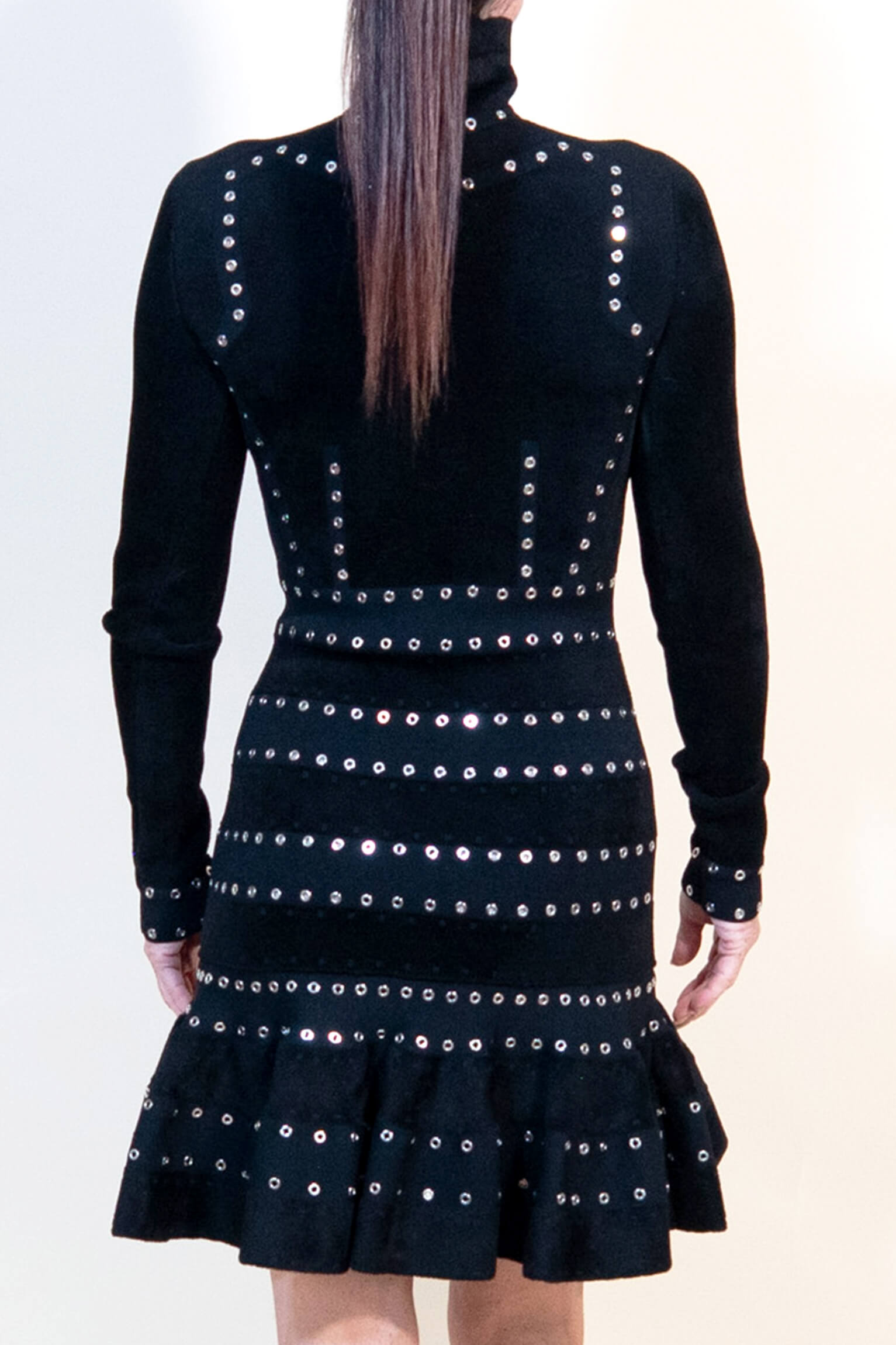 Alexander McQueen Shorter Length Dress with Studs and Bottom Flare - Image 3