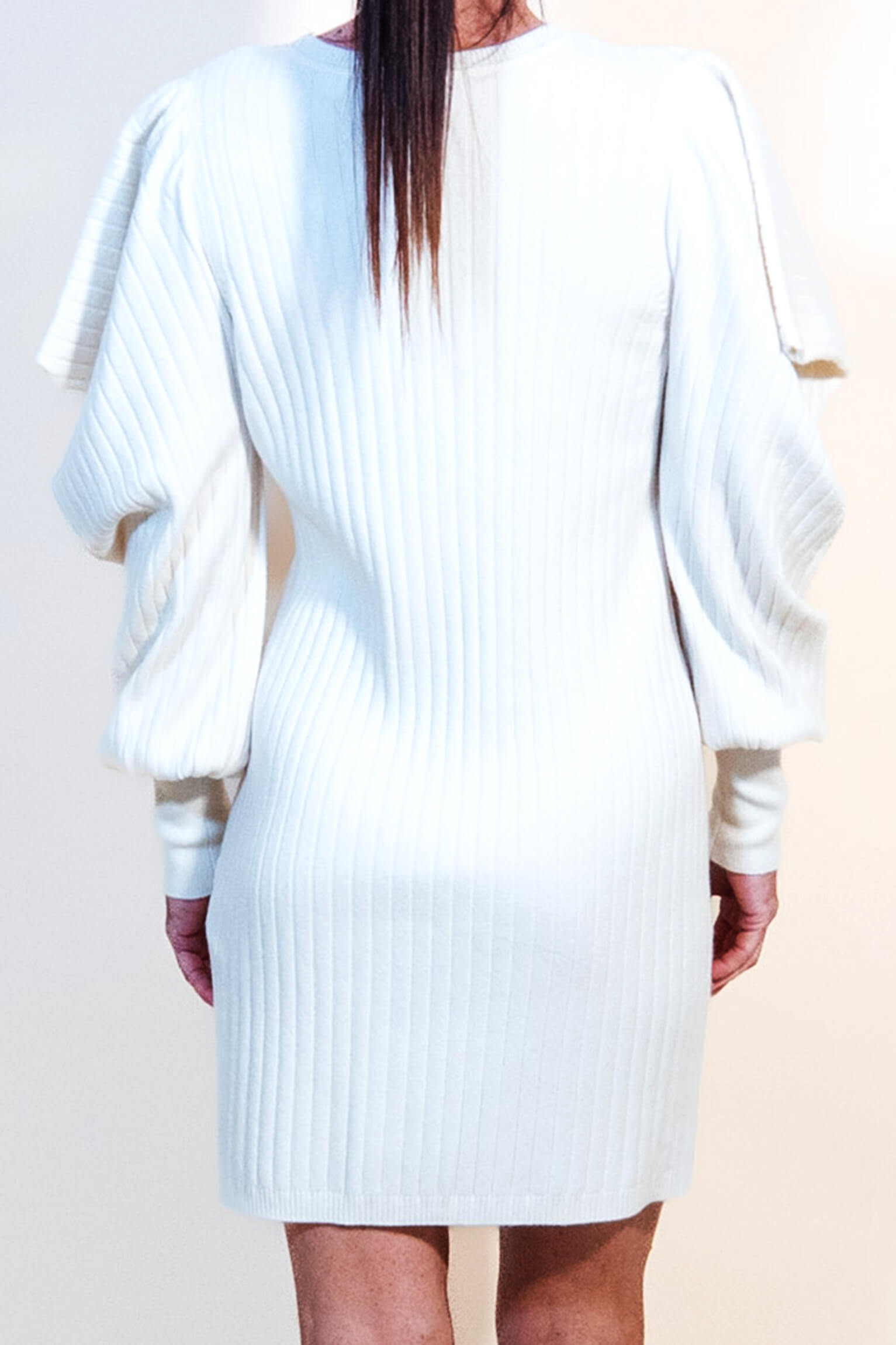 White Ted Baker Dress with Large Folded Sleeves