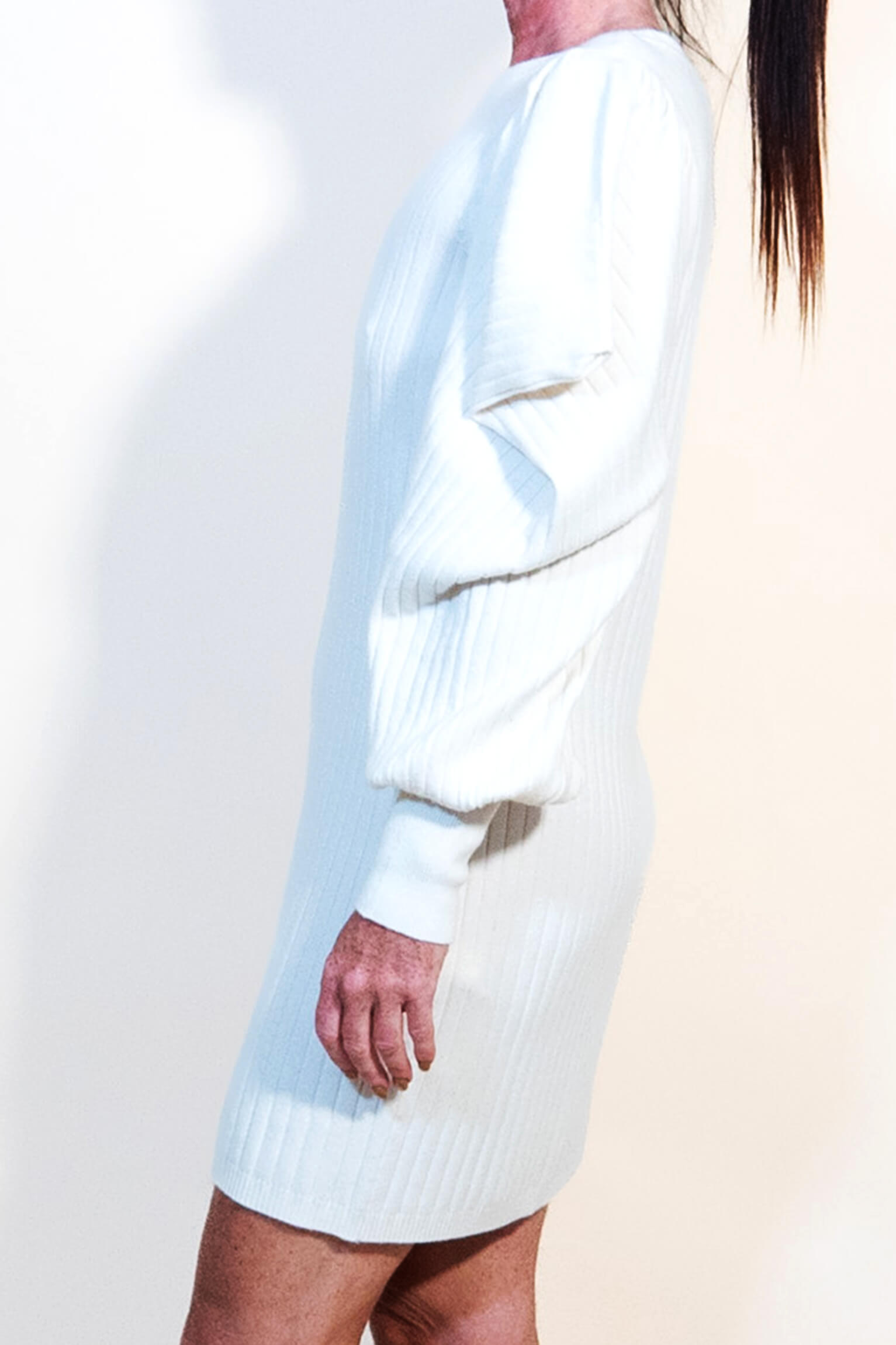 White Ted Baker Dress with Large Folded Sleeves